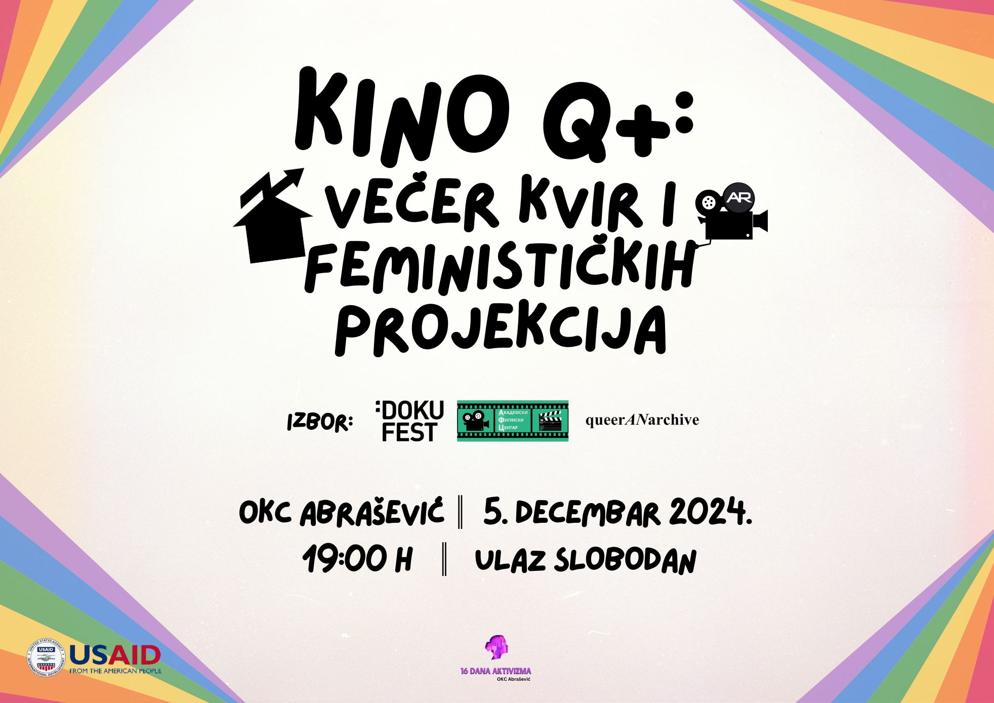 Kino Q+: Projekcije kvir i feminističkih filmova u Abraševiću