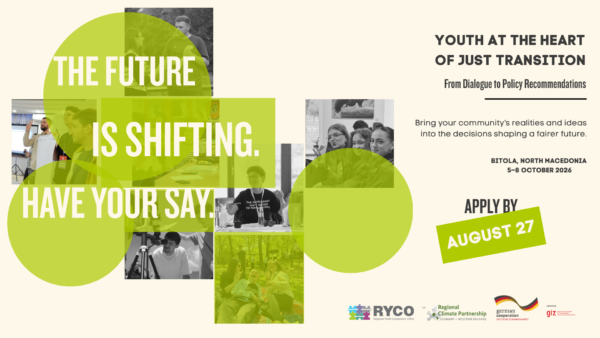 RYCO poziv Youth at the Heart of Just Transition