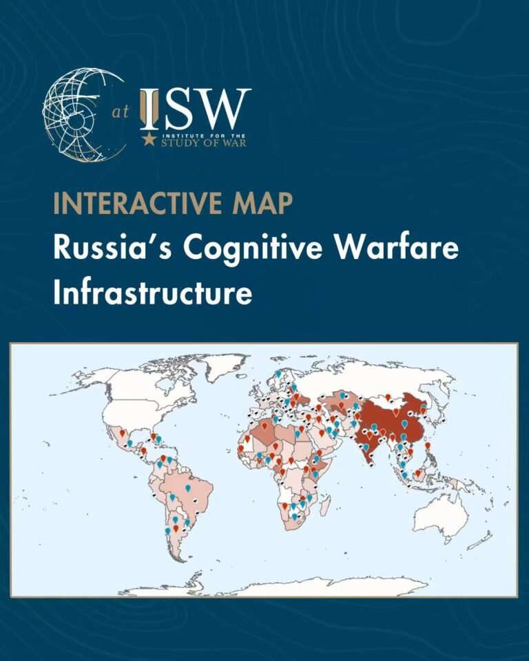 ISW objavio interaktivnu mapu ruske infrastrukture kognitivnog ratovanja