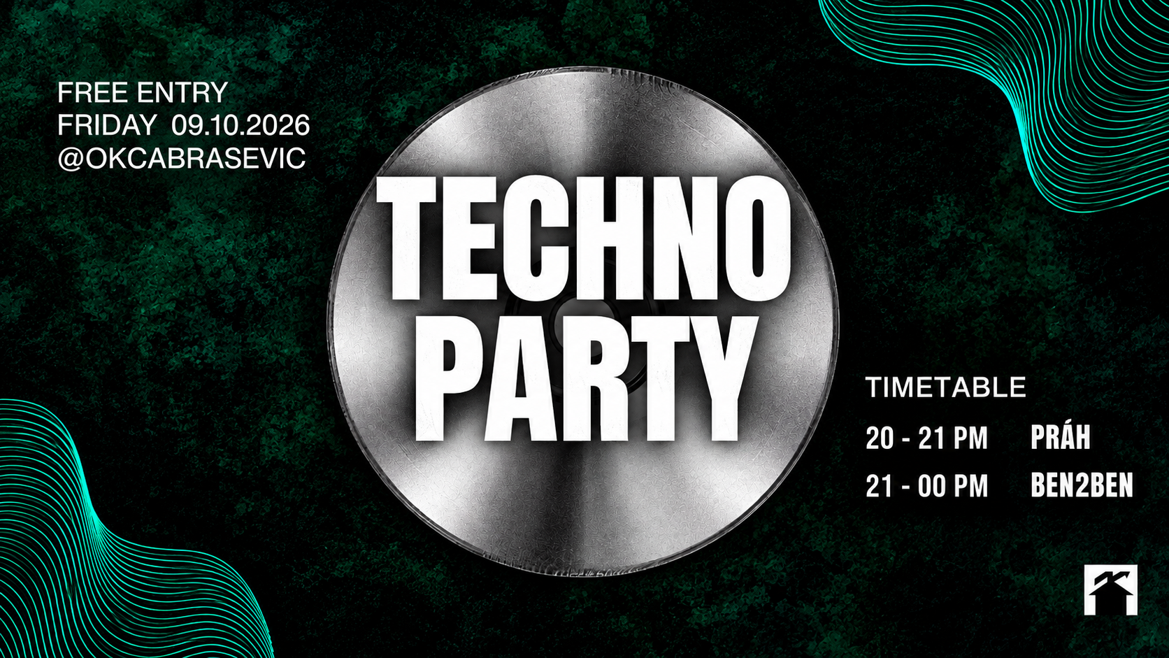 BEN2BEN w/ DJ PRÁH: Techno Party u Abraševiću